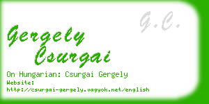 gergely csurgai business card